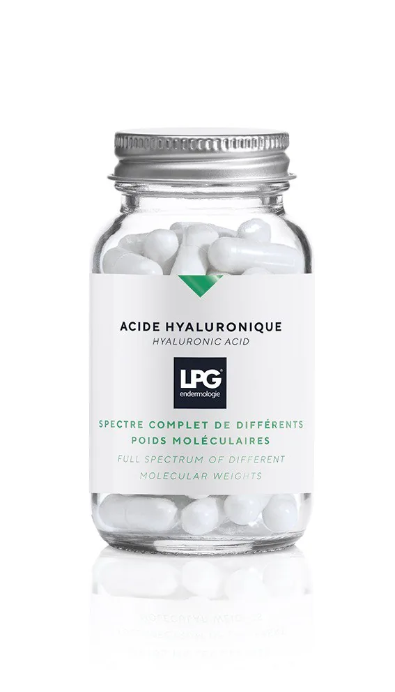 Glas mit LPG Endermologie® Hyaluronsäure-Kapseln